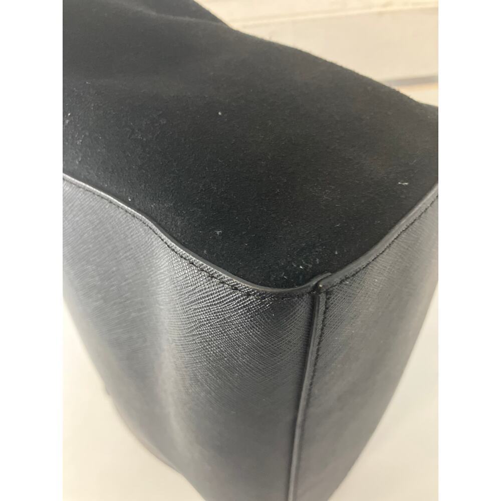 KATE SPADE MEDIUM BLACK SAFFIANO LEATHER AND VELVET HANDBAG - Picture 9 of 16